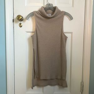 High-low Tobi turtleneck sweater tank top
